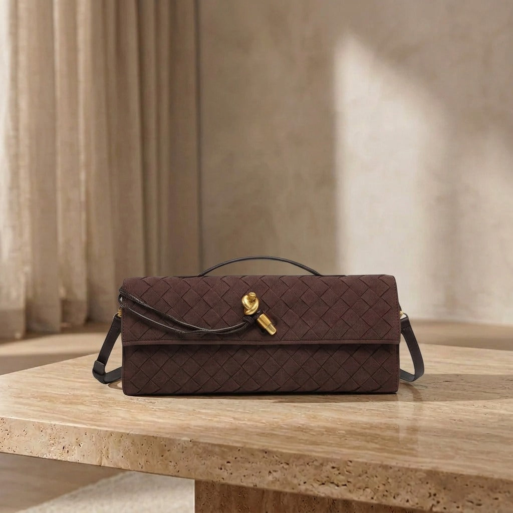 Melani Schultertasche Klassisch aus Wildleder