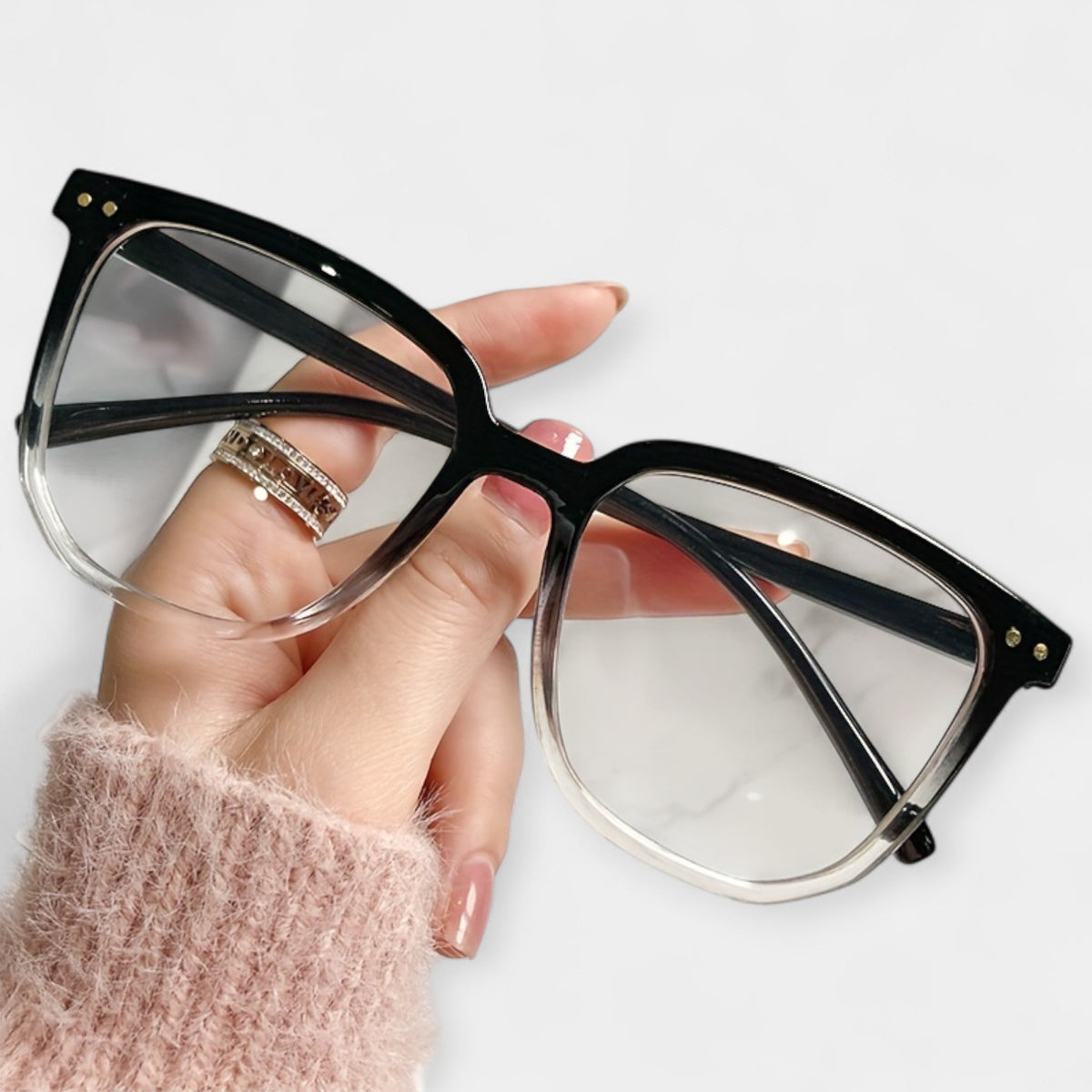 Quadratische Blaulichtbrille