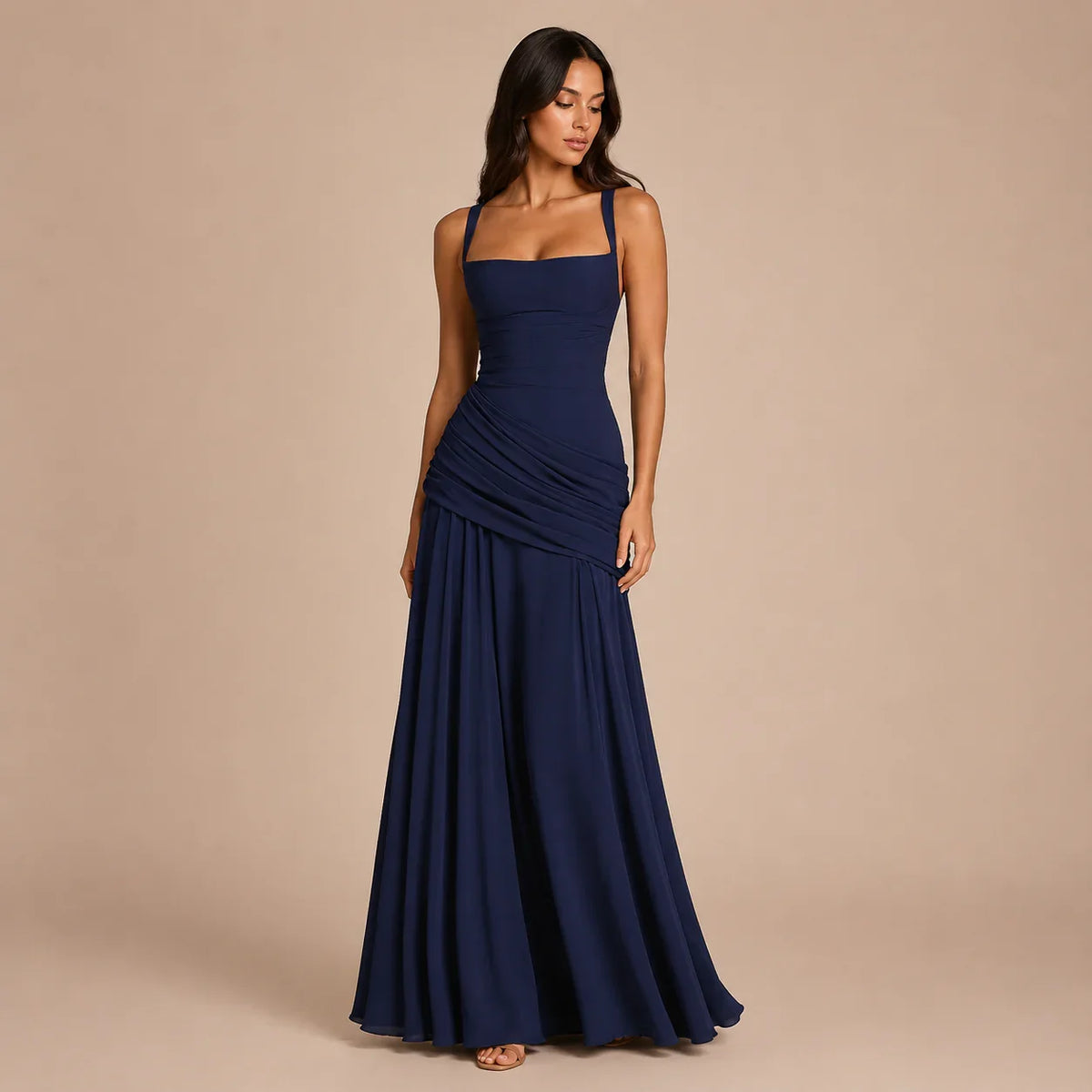 Gelbes Sirenenkleid™ — Dünne Träger & Offener Rücken
