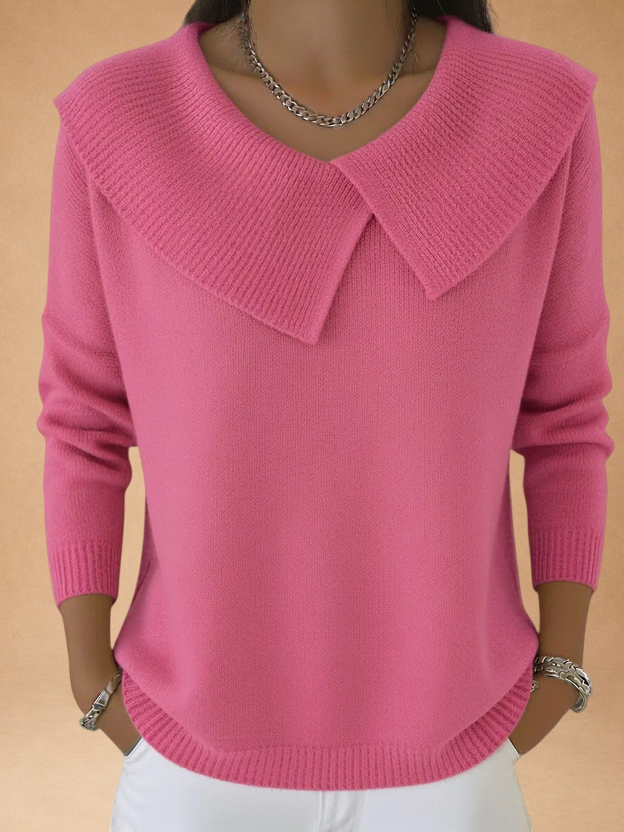 Nikoleta - Warmes Pullover mit Weichem Kragen