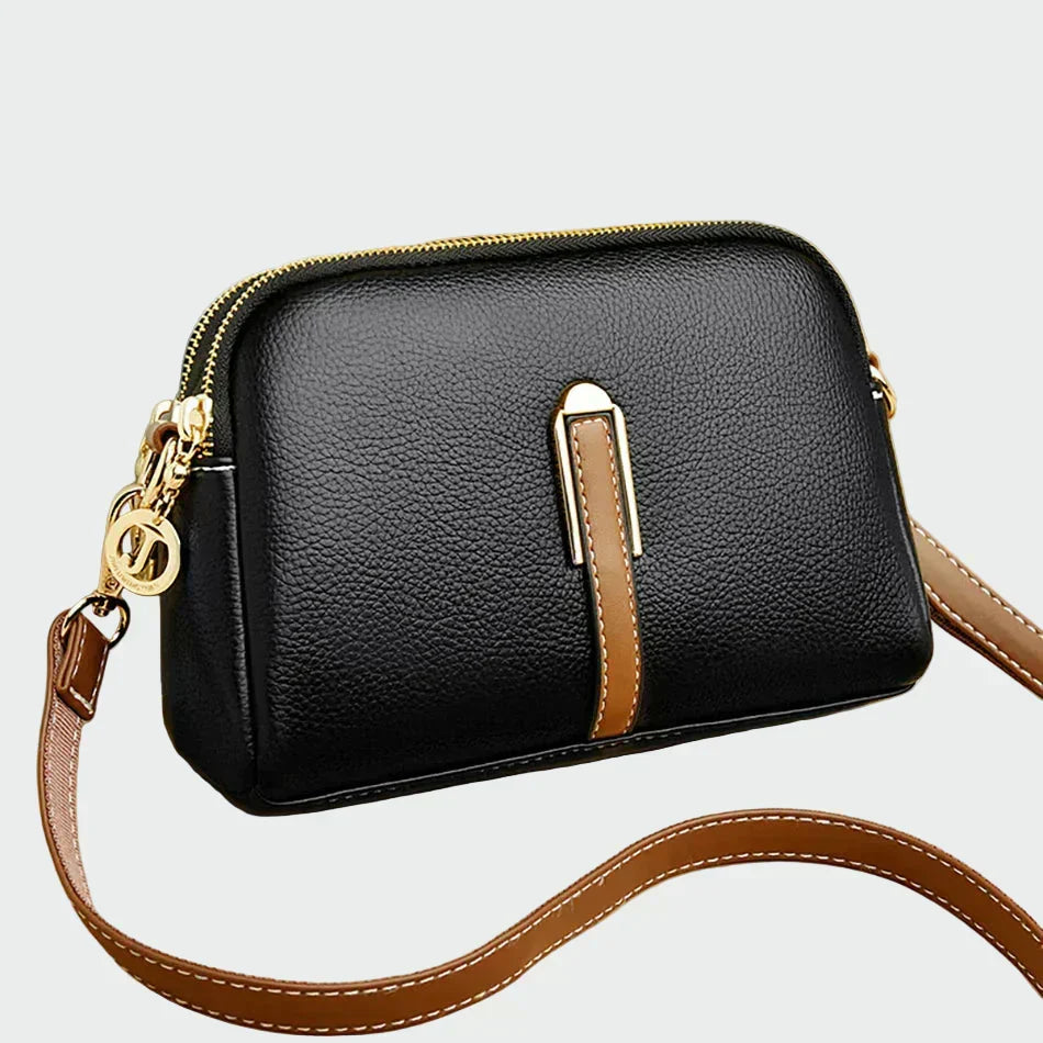 Elegante Leder-Schultertasche