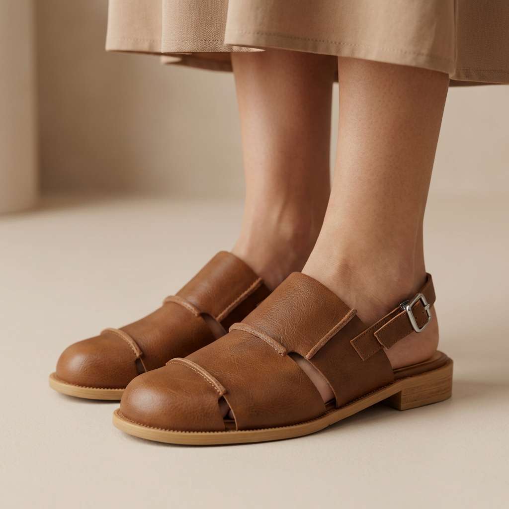 Leder-Sandalen Valentina