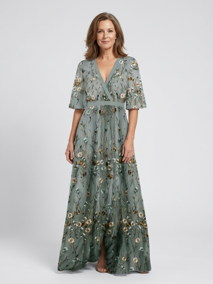 Stella | Langes Floral Kleid