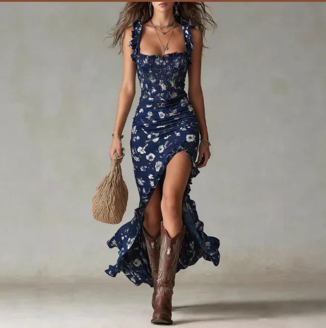 Inés | Leichtes Langarm Boho Kleid