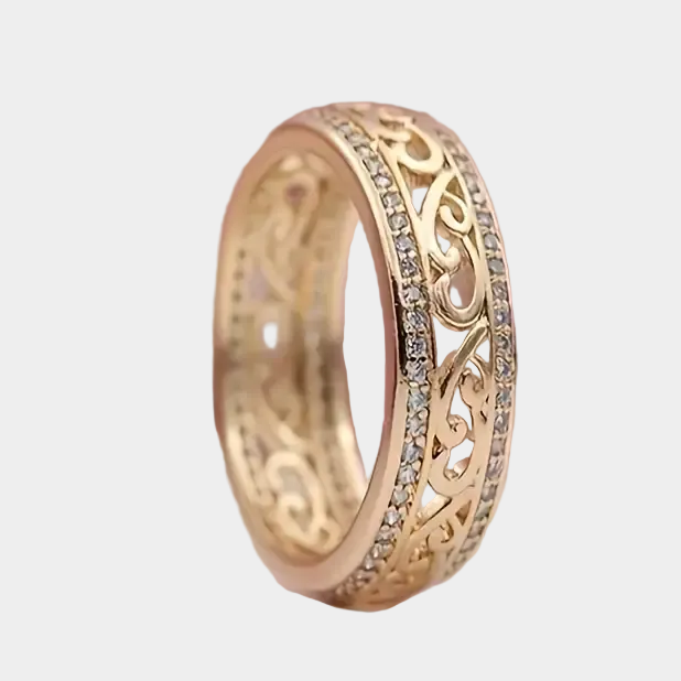 Ring Olivia - Helles Hohlgold