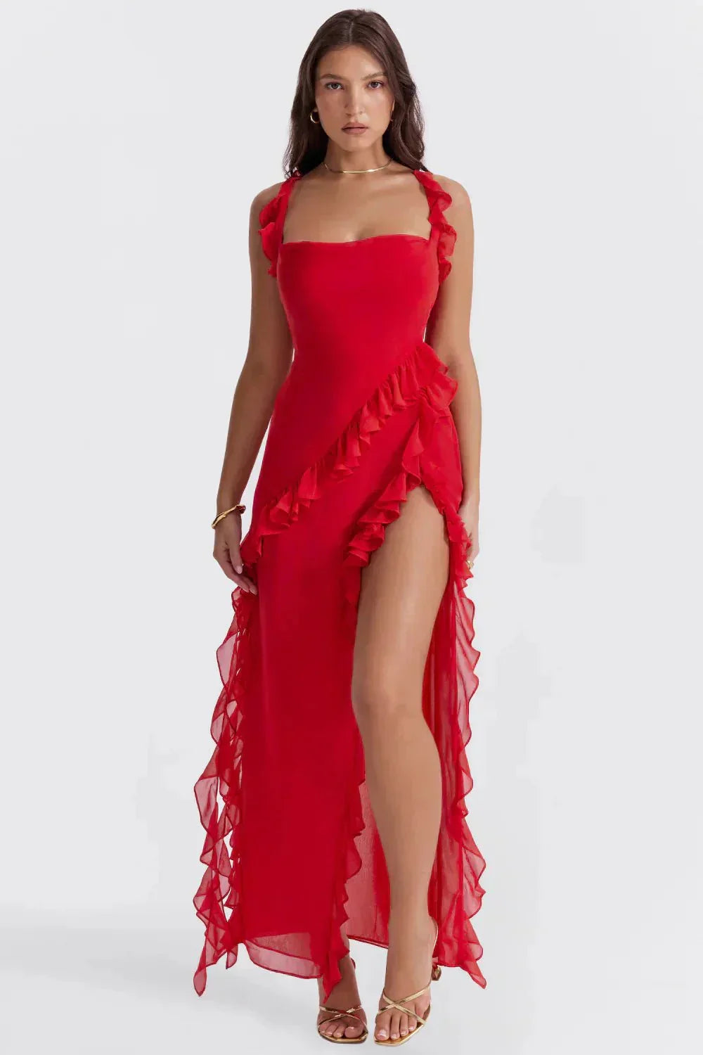 Lara™ | Stylisches Langarmkleid mit Schlitz