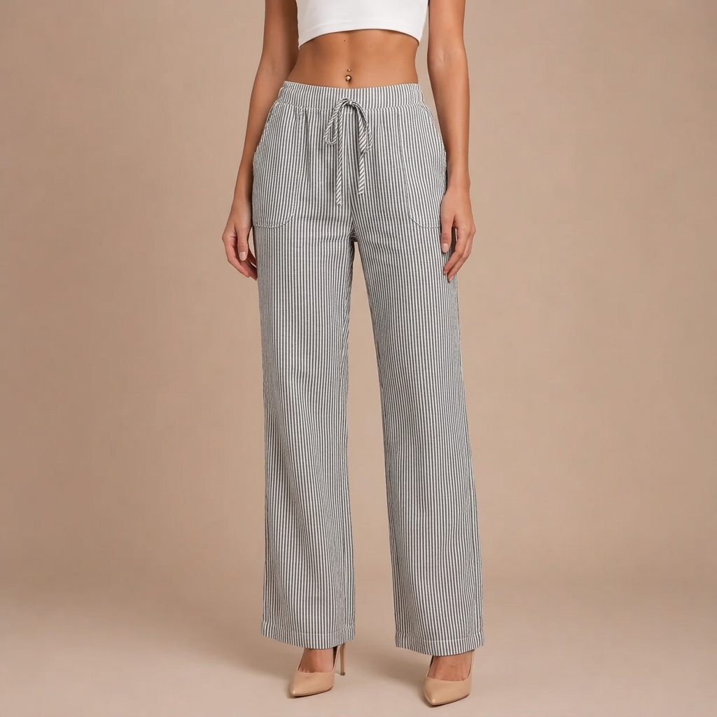 Dominique | Geräumige und bequeme Hose mit eleganten Details