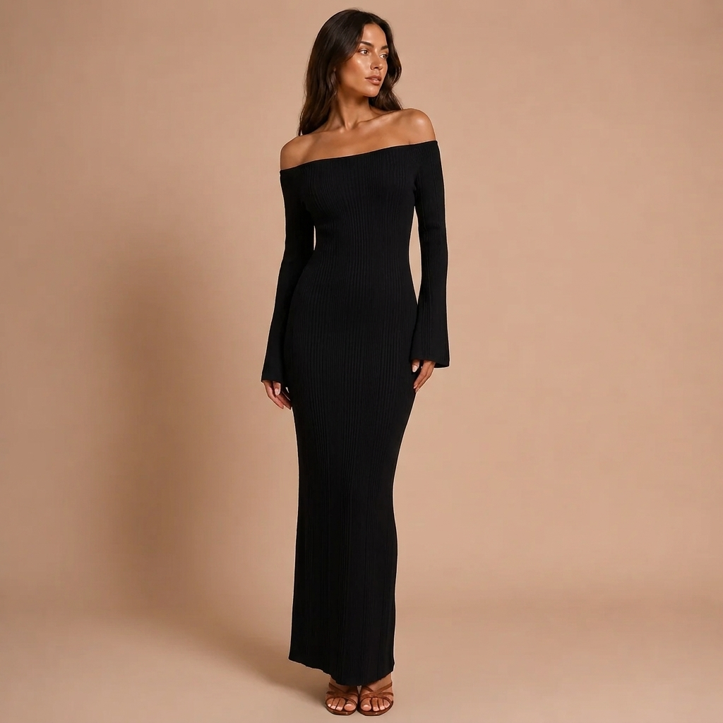 Maxikleid mit Offenen Schultern