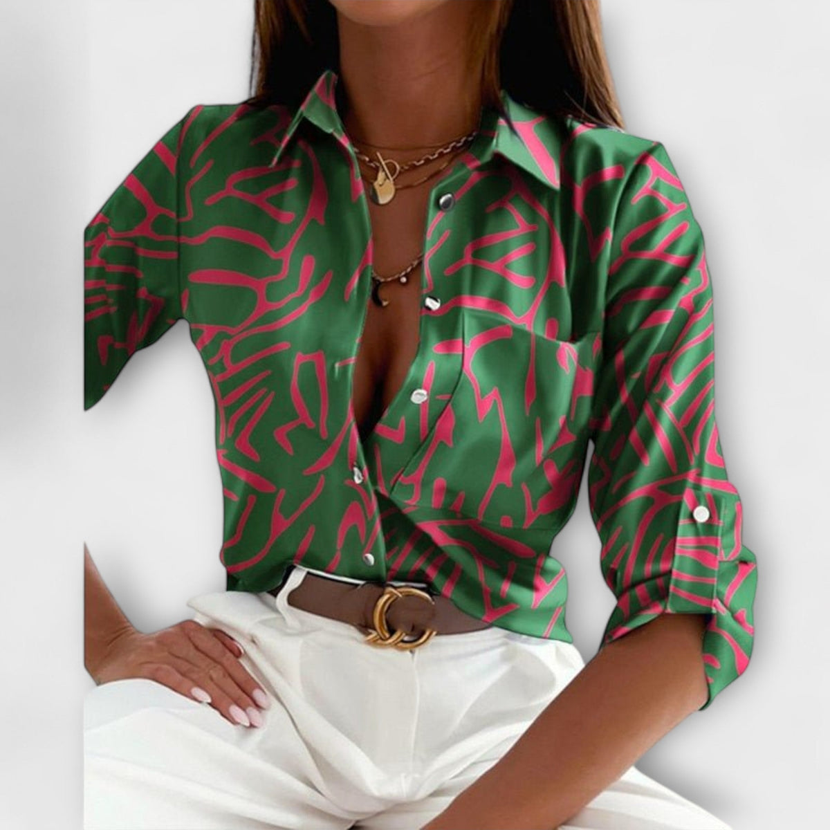 Romina - Klassisches T-Shirt mit Kragen