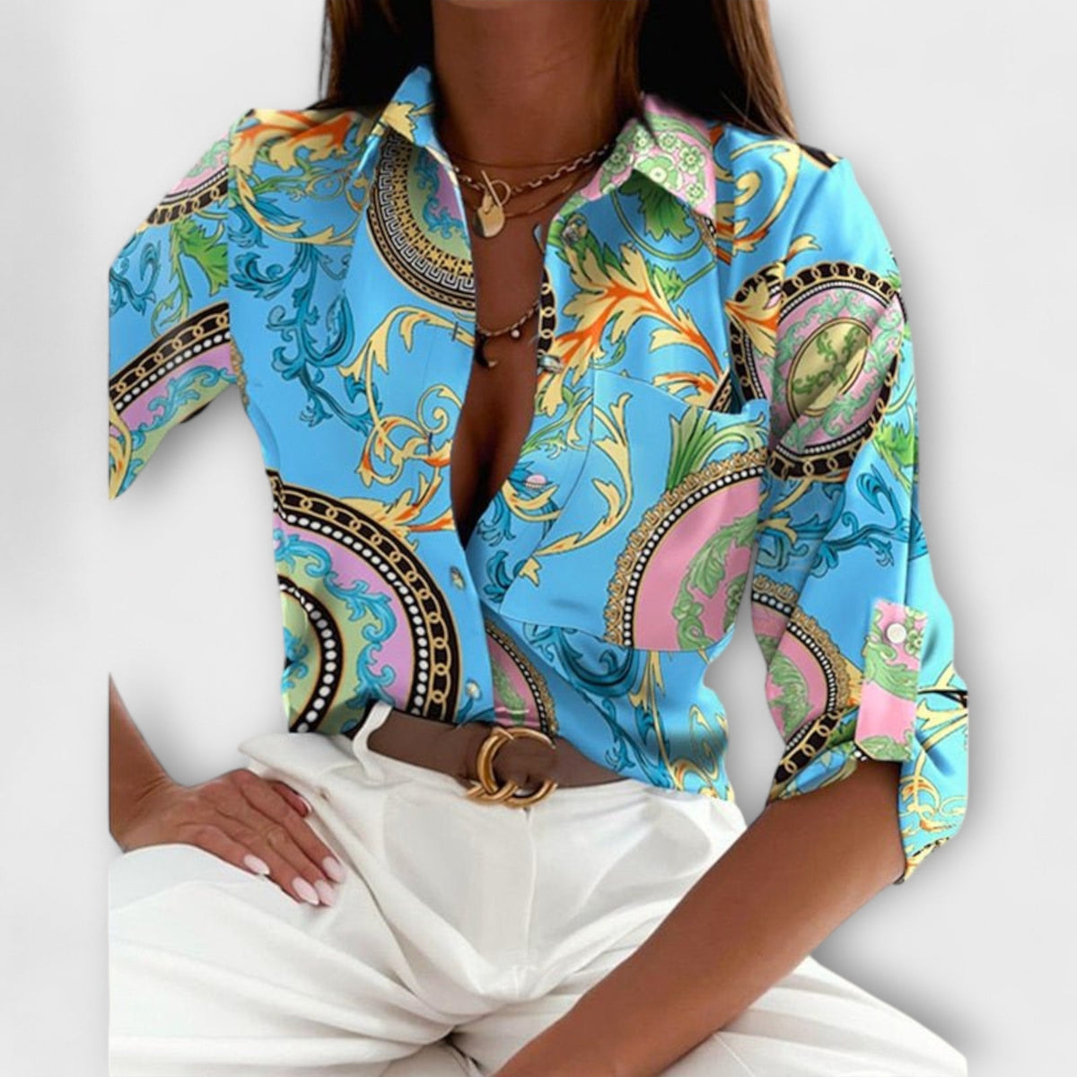 Romina - Klassisches T-Shirt mit Kragen